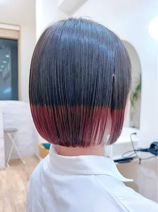 カラー Say.石川葵 ショートボブ前髪のヘアスタイル