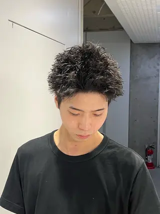 ショート カラー パーマ メンズ 🔥スパイキー 特化🔥菊水皐暉🔥のヘアスタイル