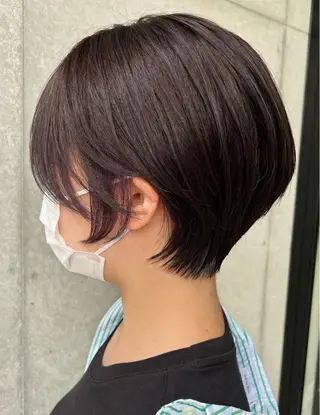 ショート 目を惹く艶髪/髪質 改善カラー🤎ぐっちのヘアスタイル