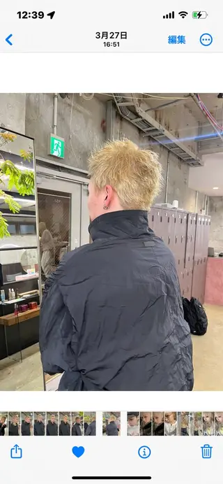 ショート カラー メンズ ナガノリノ /ボブ/ ベージュ/暖色のヘアスタイル