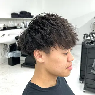 ショート パーマ メンズ 【メンズパーマ特化】 🍏網中勇喜のヘアスタイル