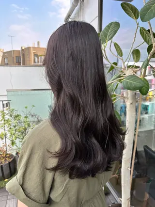 セミロング カラー パーマ ヘアアレンジ 押切 響 のヘアスタイル