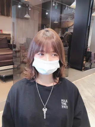 ミディアム カラー モテ髪×トレンド💕 小顔レイヤー 金井のヘアスタイル