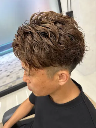 ショート パーマ メンズ 💈メンズ特化 美容師サキ💈のヘアスタイル