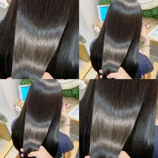 セミロング 💙mai🫧 縮毛矯正・ハイライトのヘアスタイル