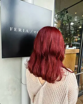 セミロング カラー 🍑FERIAfam 桃山台　仲本七星🍑のヘアスタイル