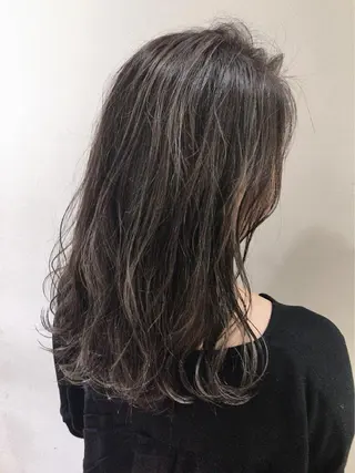 ロング カラー パーマ 渋谷ブリーチカラー 韓国ヘアyuikoのヘアスタイル