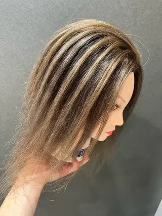 ミディアム カラー 目を惹く艶髪/髪質 改善カラー🤎ぐっちのヘアスタイル