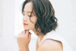 ショート カラー パーマ ヘアアレンジ 【全席個室サロン】 NUMBER 天王寺のヘアスタイル