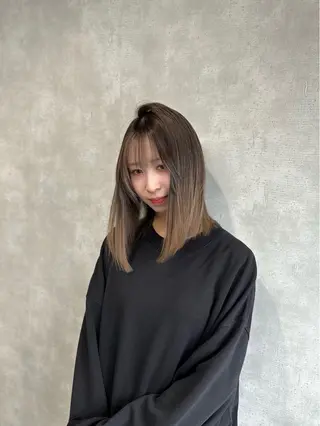 ミディアム カラー 黒崎 懸のヘアスタイル