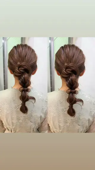 ロング ヘアアレンジ 艶カラー/ ストレート/くるみのヘアスタイル