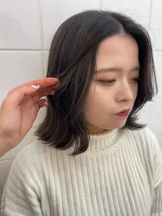 ミディアム カラー clam. yuu🦩のヘアスタイル