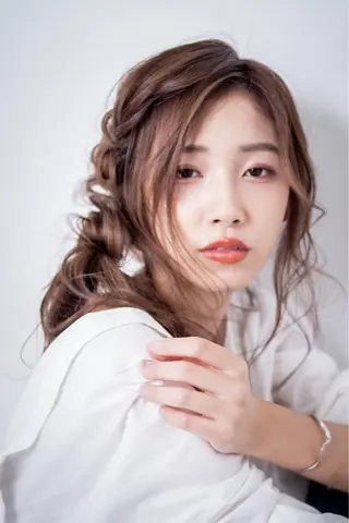 ロング カラー パーマ リルウヘアー 天王寺のヘアスタイル