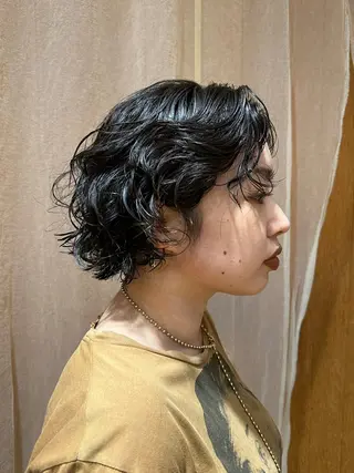 ショート パーマ 似合わせカット /パーマ岡本淳平のヘアスタイル