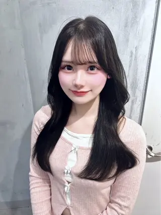 ロング カラー ヘアアレンジ 아이리（アイリ）‪ 透明感カラーのヘアスタイル