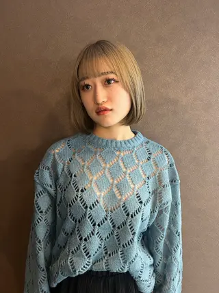 ミディアム カラー ☕️結【suii.】 ボブ/ヘアセット☕️のヘアスタイル