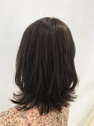セミロング カラー ✂︎newi池袋✂︎ 長谷川寛のヘアスタイル