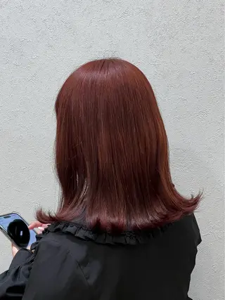 セミロング カラー 山口 玖瑠美のヘアスタイル