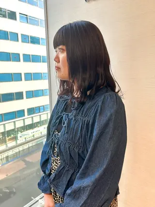 ミディアム カラー ミ ユのヘアスタイル