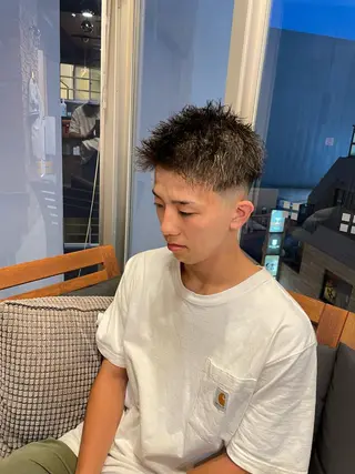 ショート カラー パーマ メンズ 【men's Lapis横浜】海人のヘアスタイル