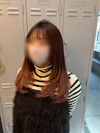 セミロング 🍑髪質改善カラー モデル募集中もも🍑のヘアスタイル