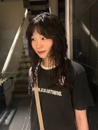 ロング パーマ ASCH八事店所属・ushimaru sakiのヘアスタイル