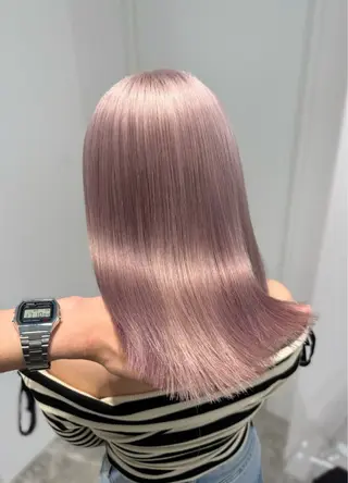 ミディアム カラー 鈴木 日向 ボブカットのヘアスタイル
