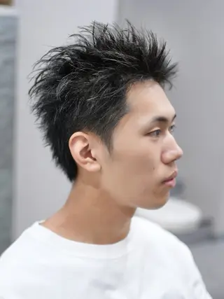 ショート パーマ メンズ SLASHメンズ専門 山口孔聖のヘアスタイル