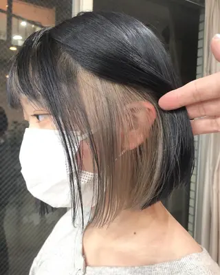 ショート カラー ボブ×縮毛矯正 ryotaのヘアスタイル