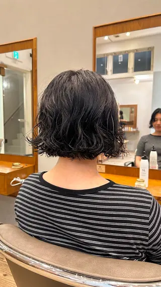 ミディアム カラー パーマ 🌿ボブ パーマ高橋啓太🌿のヘアスタイル