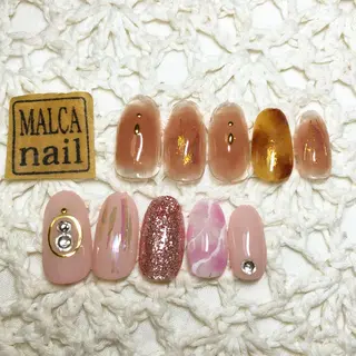 セミロング カラー パーマ ヘアアレンジ ネイル マツエク・マツパ MALCAnail(マルカネイル)所属・荒木 莉奈のネイルデザイン