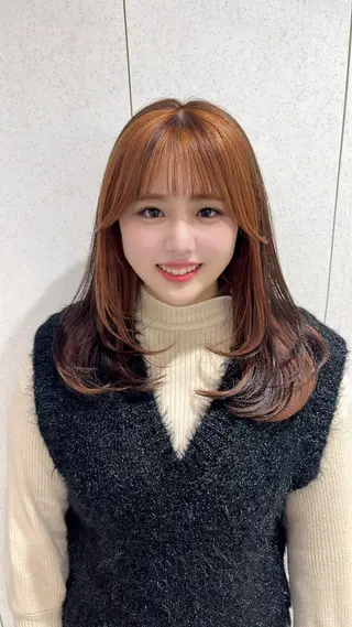 ミディアム 💗ツヤ髪ハイトーン 💗RIKOのヘアスタイル