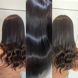 セミロング カラー パーマ ラフィスヘアードープ所属・👑髪質改善wカラー /ハイトーン/アユカのヘアスタイル