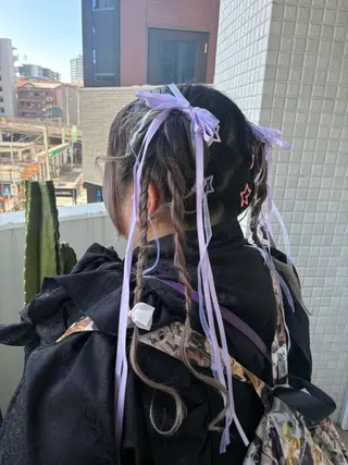 ミディアム 推し活カラー/暖色 /ブリーチなし/横浜のヘアスタイル