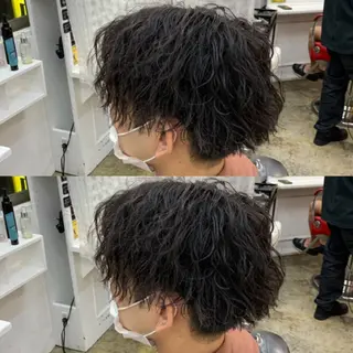 ショート パーマ メンズ メンズ専門店 店長 小柳 裕夢のヘアスタイル