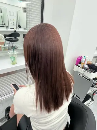 ロング カラー kazuki🍑韓国 トレンド暖色🫗のヘアスタイル