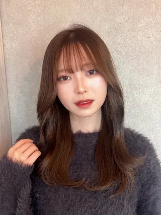 セミロング 🎀しゅな/韓国 レイヤー/透明感♡のヘアスタイル