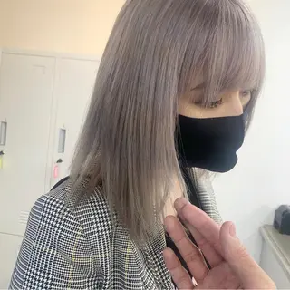 ショート カラー ヘアアレンジ ハイトーン/美髪矯正 🍃大江拓実のヘアスタイル