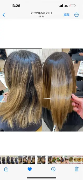 ロング パーマ 縮毛/レイヤー 韓国/橋口のヘアスタイル