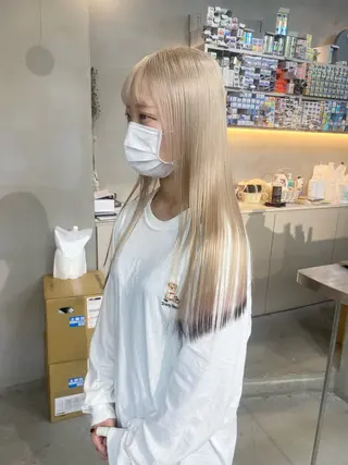 ロング カラー qulim所属・前橋 姫奈のヘアスタイル