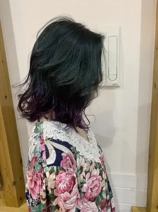 ミディアム カラー カラー特化サロン大阪 ルービック江坂/新城のヘアスタイル