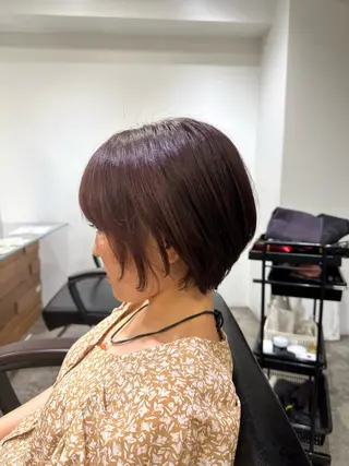 ショート カラー 伊藤 大 艶カラー 似合わせカット🍀のヘアスタイル