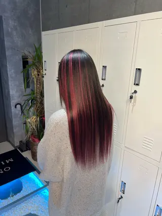 ロング カラー ヘアアレンジ 👑垢抜け韓国ヘア ハッシュカット唯澄のヘアスタイル