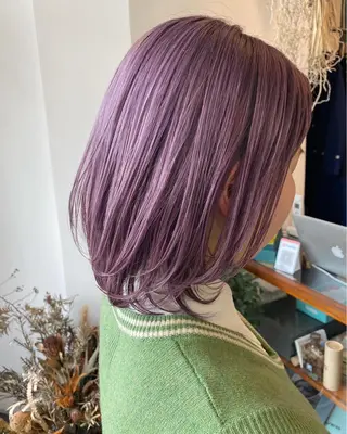 ミディアム カラー パーマ OVER→三軒茶屋 /縮毛矯正・髪質改善のヘアスタイル