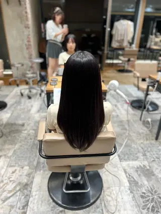 セミロング カラー 白髪染めモデル様 募集中🌺祝迫愛艶のヘアスタイル