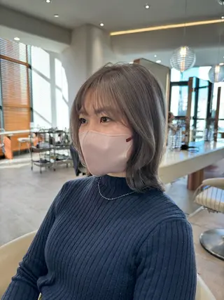 ミディアム カラー 韓国レイヤー🇰🇷 韓国研修◎渋谷カイトのヘアスタイル