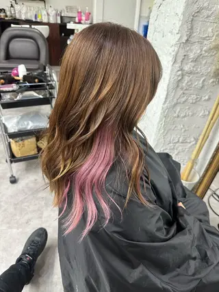 セミロング カラー ヘアアレンジ 久米 治仁のヘアスタイル