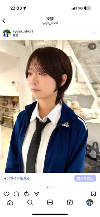 ショート 骨格診断で絶対可愛い ✨丸みショート✨凌弥のヘアスタイル