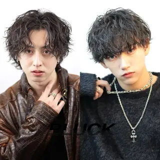 ショート パーマ メンズ 渋谷駅から徒歩1分 BLUCKメンズヘアのヘアスタイル