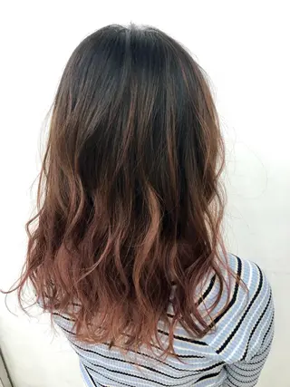 セミロング カラー 岩崎 裕司のヘアスタイル